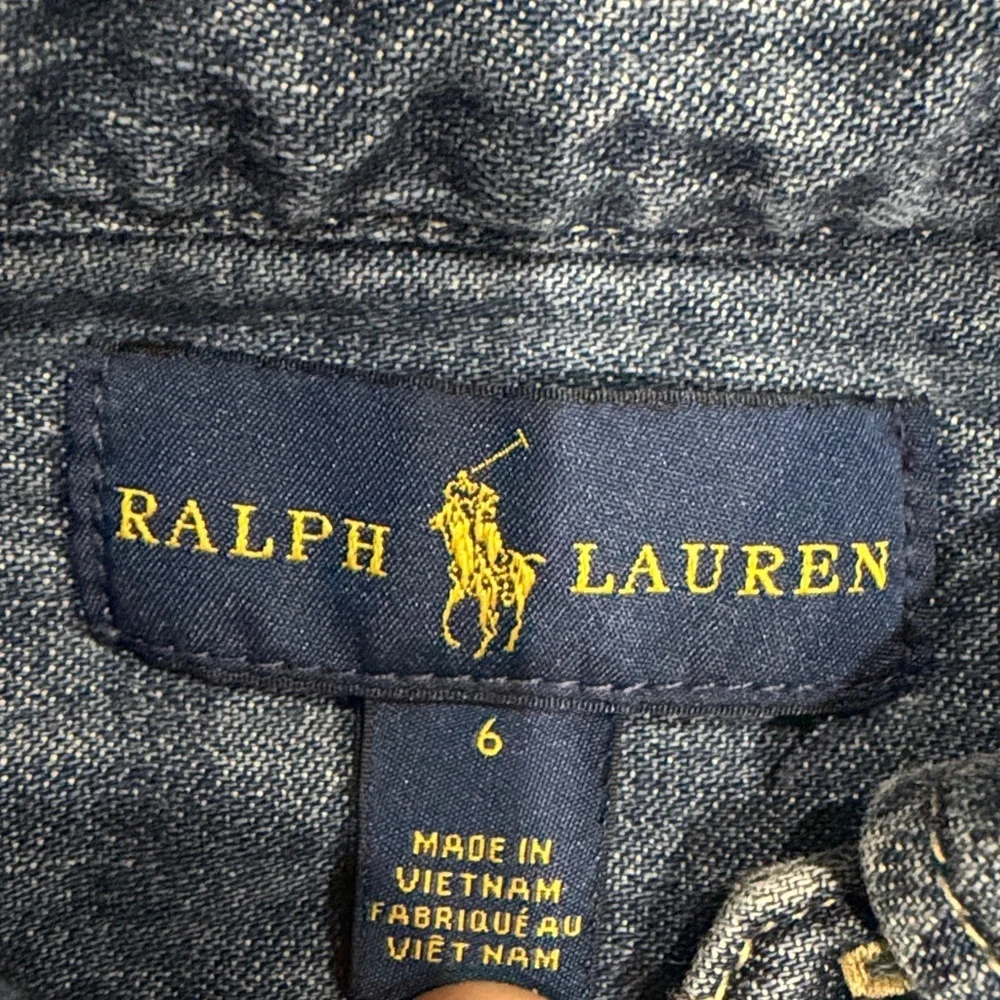 Ralph Lauren Girls Belted Denim Cotton Shirtdress
